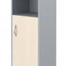 Шкаф колонка с глухой малой дверью СУ-2.1(R) Клен/Металлик 406*365*1200 IMAGO
