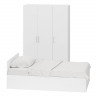 Спальня Стандарт 1-1200, цвет белый, ШхГхВ 123,5х203,5х70 + 135х52х200 см., сп.м. 1200х2000 мм., без матраса, основание есть