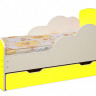 Кровать детская №1 Облака, 800*1600 лдсп белый/желтый