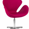 Кресло дизайнерское DOBRIN SWAN, бордо ткань AF5, алюминиевое основание
