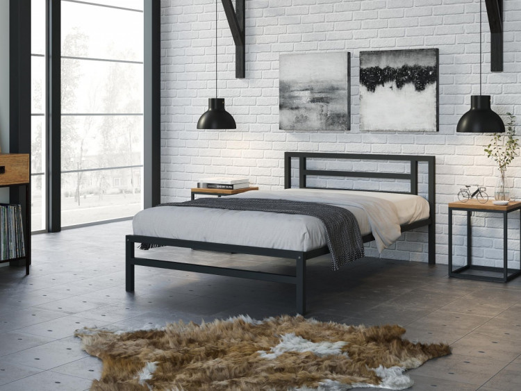 Односпальная кровать Титан 120 Серый