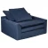 Кресло Sari отделка ткань кат. В (Evita 991373-40 Blueberry), ножки Natural, CM MDI.ACH.TEL.1153