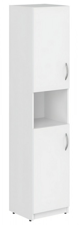 Шкаф колонка с 2-мя глухими малыми дверьми SR-5U.4(L) Белый 386х375х1815 SIMPLE