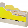 Кровать детская №2 Облака, 700*1400 лдсп белый/желтый