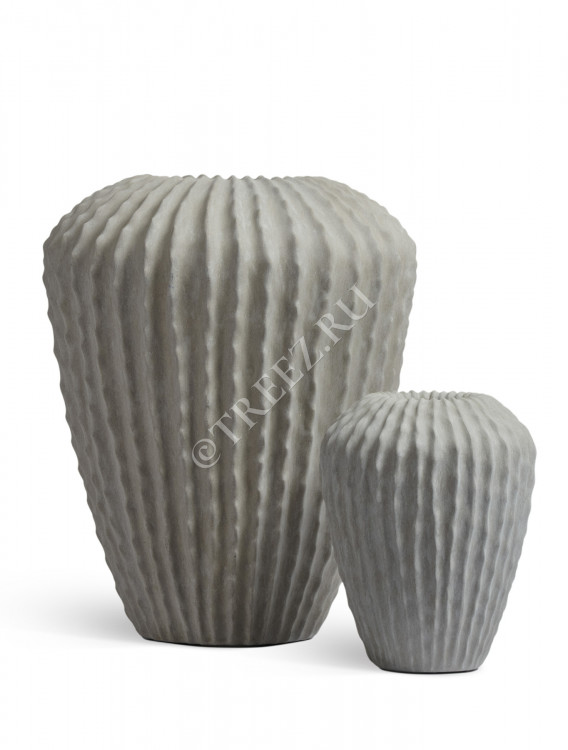 Кашпо TREEZ Effectory - Moho - Высокая дизайн-ваза - Белый песок 41.33-18-23-109-BE-65