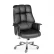 Кресло офисное / Президент / сталь + хром / черная  экокожа