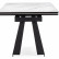 Керамический стол Марвин 160(220)х90х76 белый мрамор / черный