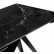 Стол стеклянный Блэкберн 160(220)х90 черный мрамор / черный
