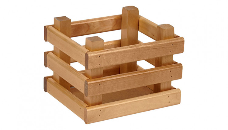 Ящик деревянный для хранения Polini Home Basket, 16х14х12 см, лакированный