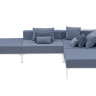 Дизайнерские модульные диваны Модульный серый  диван Benson правый