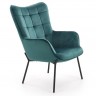 Кресло для отдыха HALMAR CASTEL (черный - темно-зеленый)