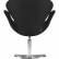 Кресло дизайнерское DOBRIN SWAN, черная ткань AF9, алюминиевое основание
