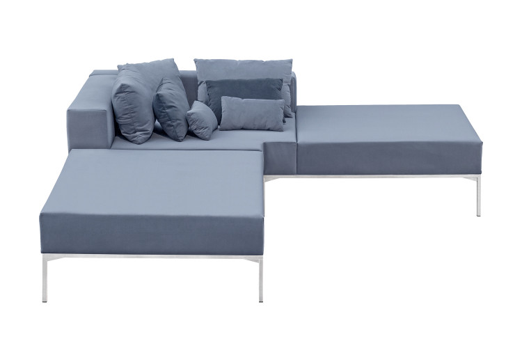 Дизайнерские модульные диваны Модульный серый  диван Benson короткий