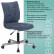 Кресло BRABIX «Stream MG-314», без подлокотников, пятилучие серебристое, ткань, темно-синее, 532397