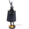 Лампа настольная Rabbit, коллекция &quot;Кролик&quot; 23*68*26, Полирезин, Лен, Сталь, Черный
