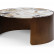 Стол журнальный CT3095CL (D90) белая керамика /бронзовый