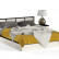 Сакура Кровать с ящиками 1600 + тумба, цвет венге/дуб лоредо, ШхГхВ 204х203,5х80 см., сп.м. 1600х2000 мм., б/м, основание есть, универсальная сборка