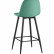 Барный стул Stool Group Валенсия зеленый, долговечный металлический каркас, ткань из рогожки