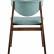 Комплект из двух стульев Stool Group Ragnar мягкое тканевое синее сиденье деревянный каркас из массива гевеи
