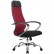 Кресло для руководителя Метта B 1b 21/К131 (Комплект 23) красный, ткань, крестовина хром, крестовина хром