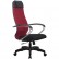 Кресло для руководителя Метта B 1b 21/К131 (Комплект 23) красный, ткань, крестовина хром, крестовина хром