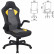 Кресло компьютерное BRABIX «Skill GM-005», откидные подлокотники, экокожа, черное/желтое, 532494