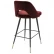 Барный стул Avorio отделка черного цвета, латунь, бордовый вельвет roche EH.BST.CS.560