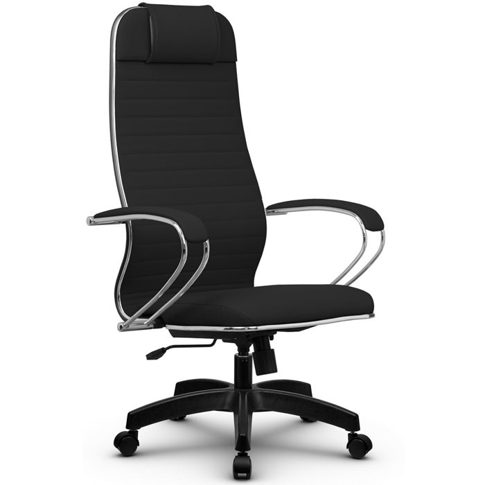 Кресло для руководителя Метта B 1m 17K1/K131 (Комплект 17) черный, экокожа MPRU, крестовина пластик