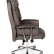 Кресло офисное / Президент / сталь + хром / темно-коричневая  экокожа