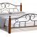 Кровать AT-808 дерево гевея/металл, 160*200 см (Queen bed), красный дуб/черный