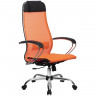 Кресло для руководителя Метта B 1m 12/K131 (Комплект 12) оранжевый, сетка, крестовина хром