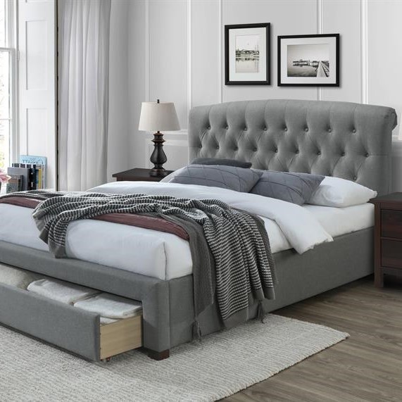 Кровать HALMAR AVANTI 160 (серый)