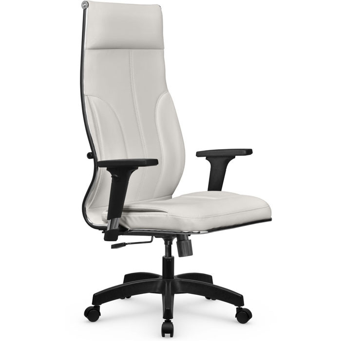 Кресло для руководителя Метта L 1m 46/2D белый, MPES, топ-ган, крестовина пластик