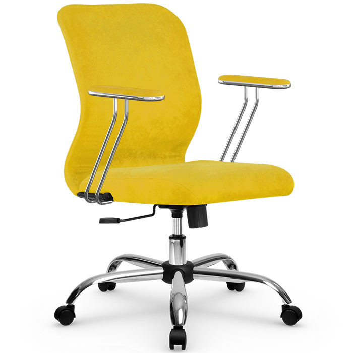 Компьютерное кресло Метта SU-Mr-4/подл.078/осн.003 желтый, велюр