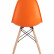 Стул Eames DSW оранжевый, литой полипропилен, стальной каркас, массив бука
