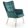 Кресло для отдыха HALMAR CASTEL 2 (темно-зеленая ткань)