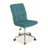 Кресло компьютерное SIGNAL Q020 VELVET (светло-синий - серый каркас)