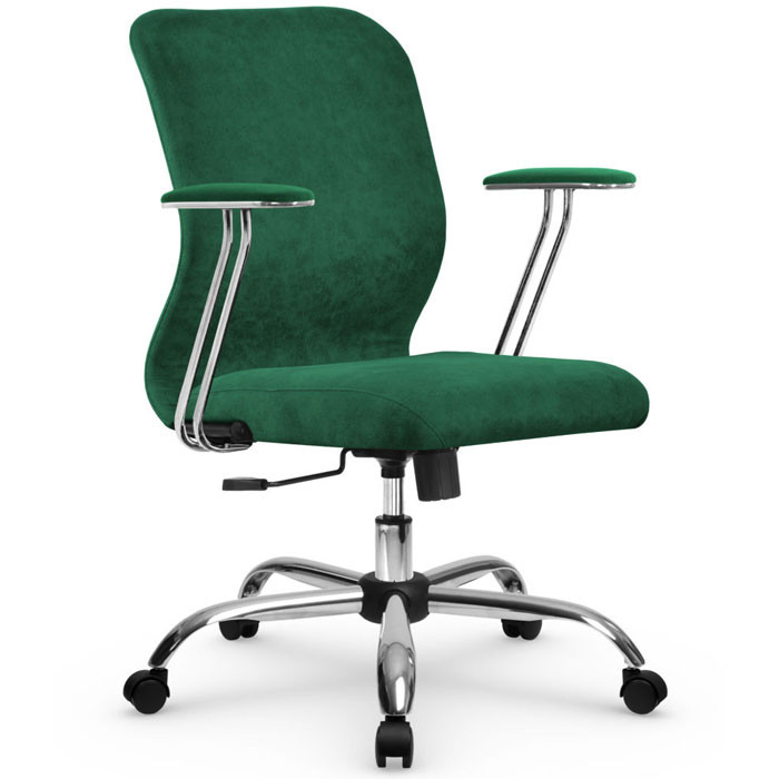 Компьютерное кресло Метта SU-Mr-4/подл.078/осн.003 зеленый, велюр