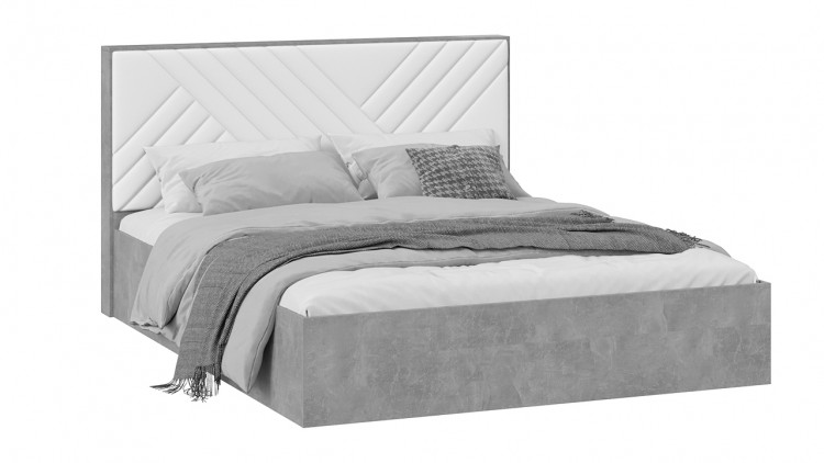 Кровать с ПМ «Хилтон» Тип 1 (с подъемным механизмом) (Ателье светлый/Белый)