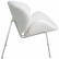 Кресло дизайнерское DOBRIN EMILY, белый винил YP17, хромированная сталь