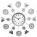 Настенные часы GALAXY AYP-1551-G