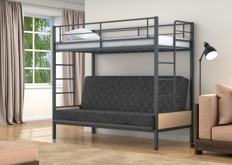 Двухъярусная кровать-диван Дакар 1 Серый