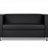 Двухместный диван Аполло 1460х850 h700 Искусственная кожа P2 euroline  9100 (черный)