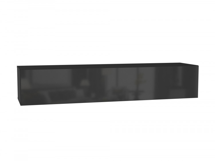 Шкаф навесной Поинт ТИП-30 - Черный / Черный глянец