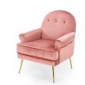 Кресло Halmar SANTI (розовый/золотой)