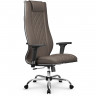 Кресло для руководителя Метта L 1m 50M/2D светло-коричневый, MPES, топ-ган, крестовина хром