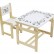 Комплект растущей детской мебели Polini kids Eco 400 SM, Единорог, 68х55 см, белый-натуральный