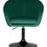 Кресло дизайнерское DOBRIN EDISON BLACK, зеленый велюр (1922-9)