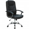 Кресло для руководителя Riva Chair 9082-2 черное, хром, экокожа