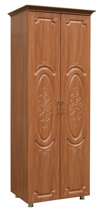 Шкаф 2-х дверный Глория-10 мод 01, со штангой мдф мат Итальянский орех